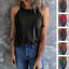 Summer New Solid Color Round Neck Sleeveless Vest For Women