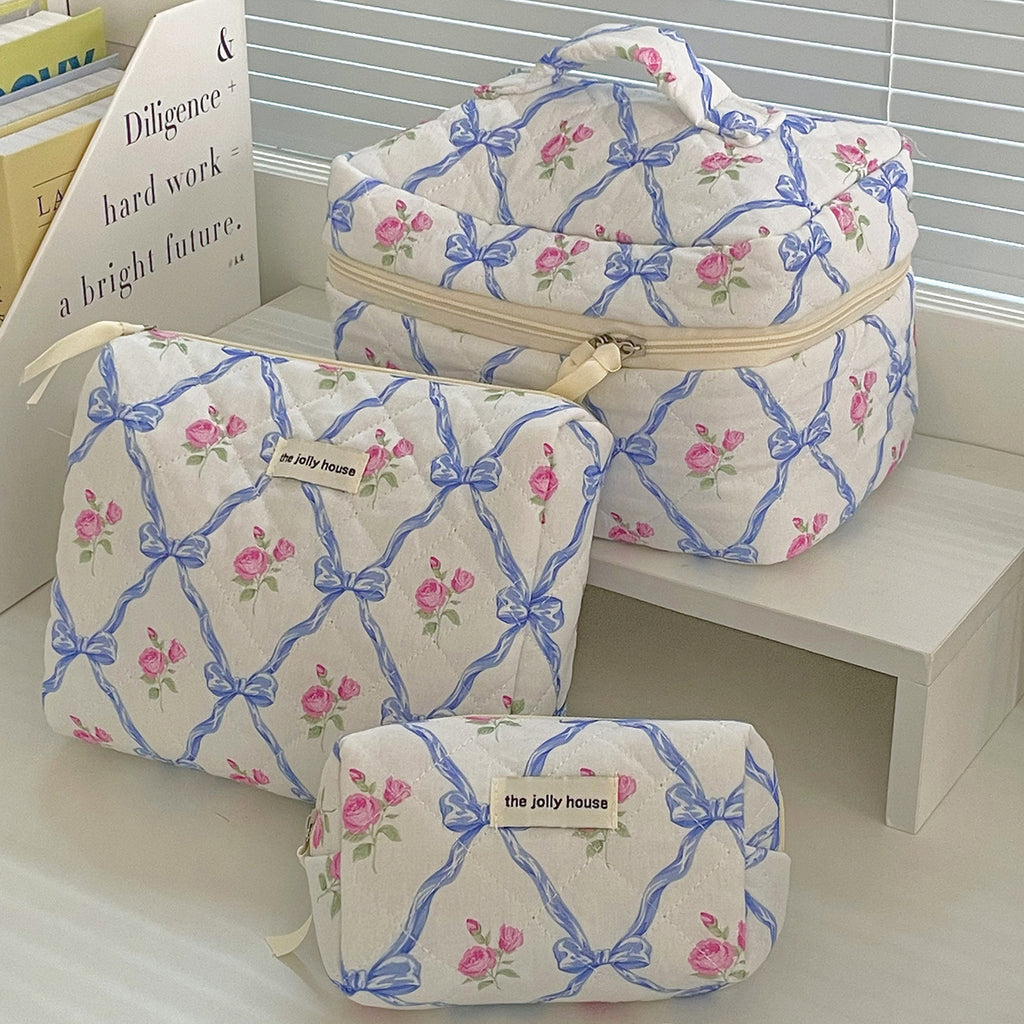 Bow-knot Flower Large-capacity Makeup Bag