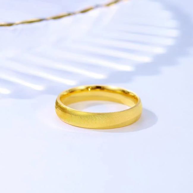 Fashionable Simple Plain Band Couple Rings Main Image