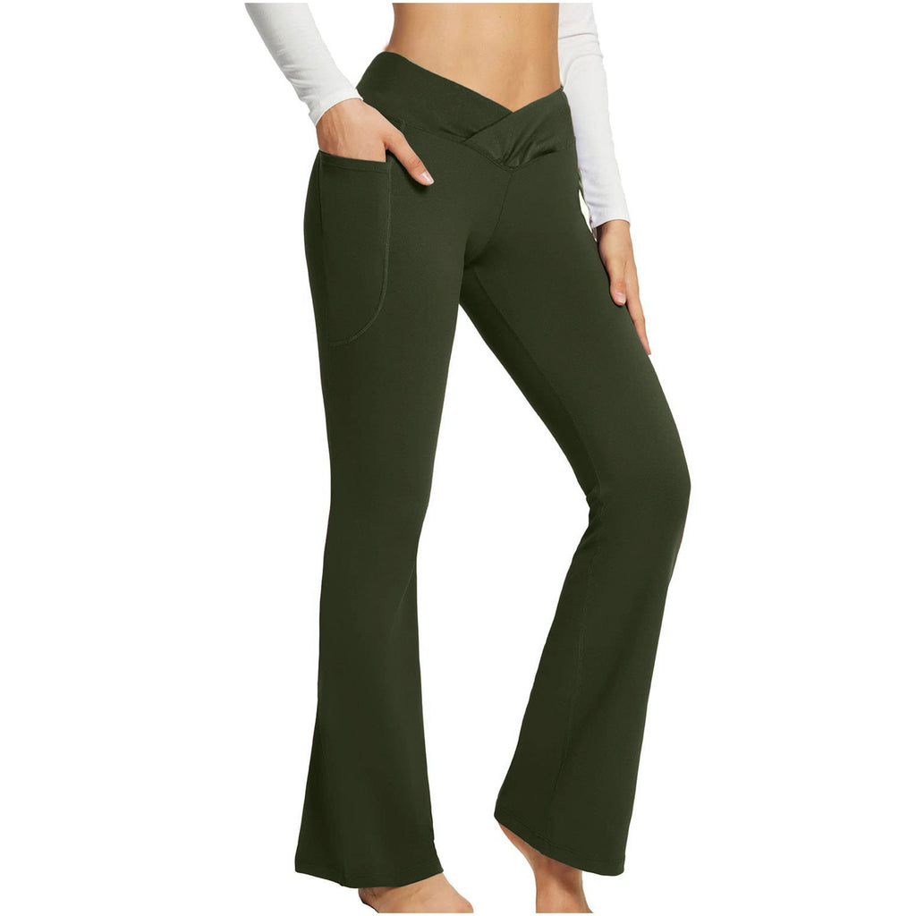 High Waist Slim Fit Wide Leg Yoga Pants Women