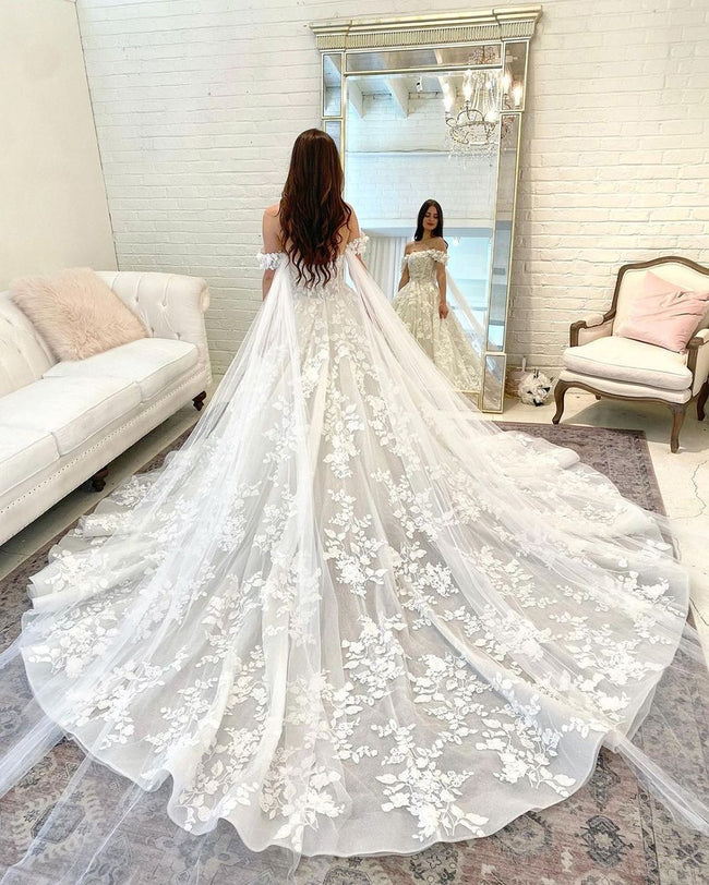 Light Wedding Dress French Trailing Simple Main Image