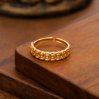 Lucky Coin Titanium Steel Ring For Women & Men, Hollow Coin Design, Feng Shui Wealth Lucky Jewelry, Anti-Fade Couple Rings