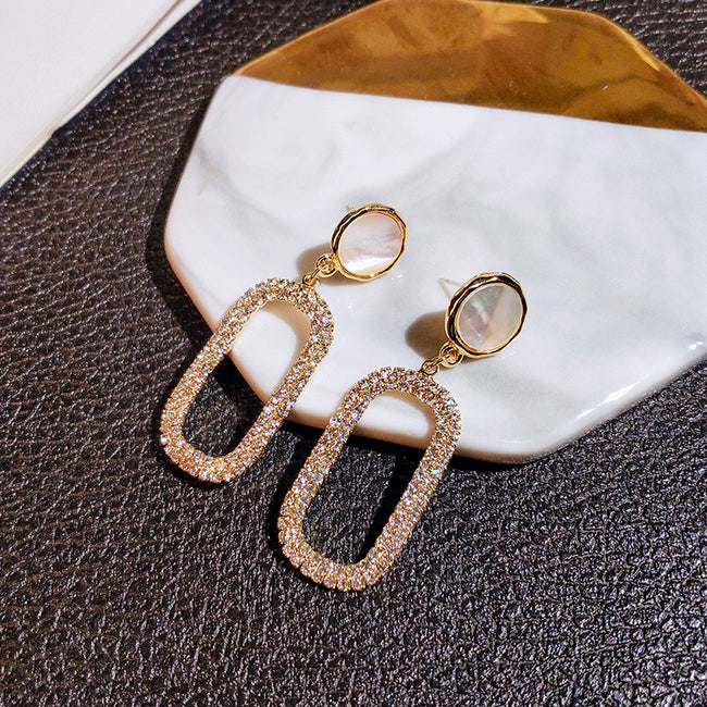 Tassel Jewelry Full Diamond Exaggerated Earrings For Women Hover Image