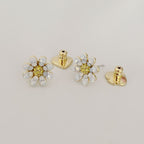 Cute Elegant Daisy Flower Earring Women Fashion Ears Jewelry Accessories Copper Gold Plated