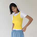 Womens Casual Sporty Cropped Slim-fit Camisole