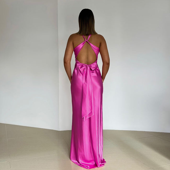 Fashion Personality Slim Fit Satin Dress Women Main Image