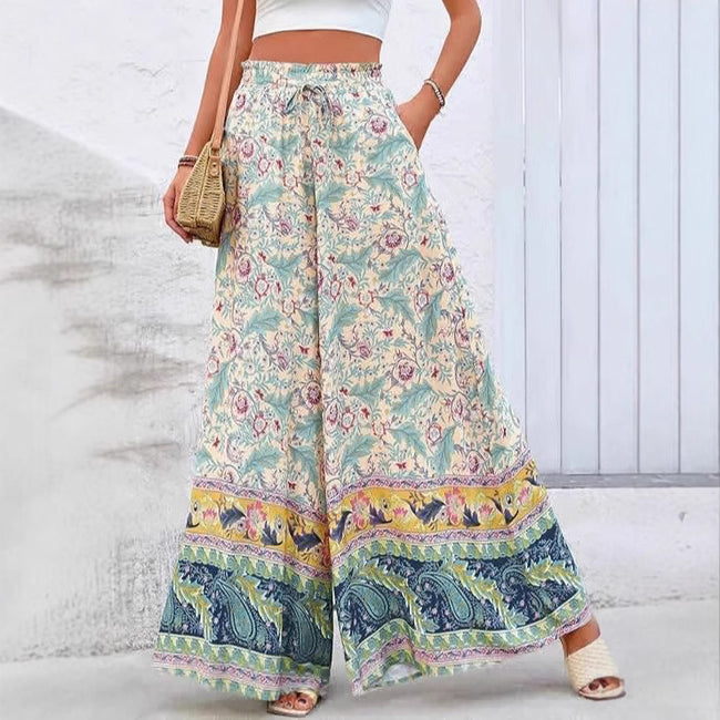 Bohemian Multicolor Printed Sweet Maxi Dress Hover Image