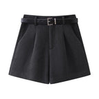 Fashionable Woolen Suit Shorts For Women