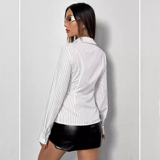 Fashion Casual Striped Shirt For Women Main Image