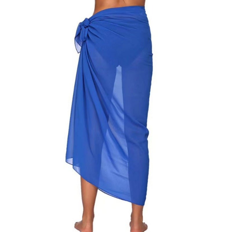 Women's Sarong Swimsuit Blouse Chiffon Long Bikini
