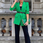 Women's Solid Color Temperament Long-sleeved Blazer