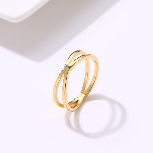 Bohemian Vintage Cross Gold Rings For Women Wedding Main Image