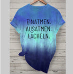 Cotton-like Printing Gradient Of Women's T-shirts