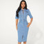 Women's Fashion Personality Denim Hip-wrapped Dress