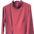 Patchwork Pleated Long-sleeved Dress Fashion Split Dresses Elegant Commuter Women's Clothing