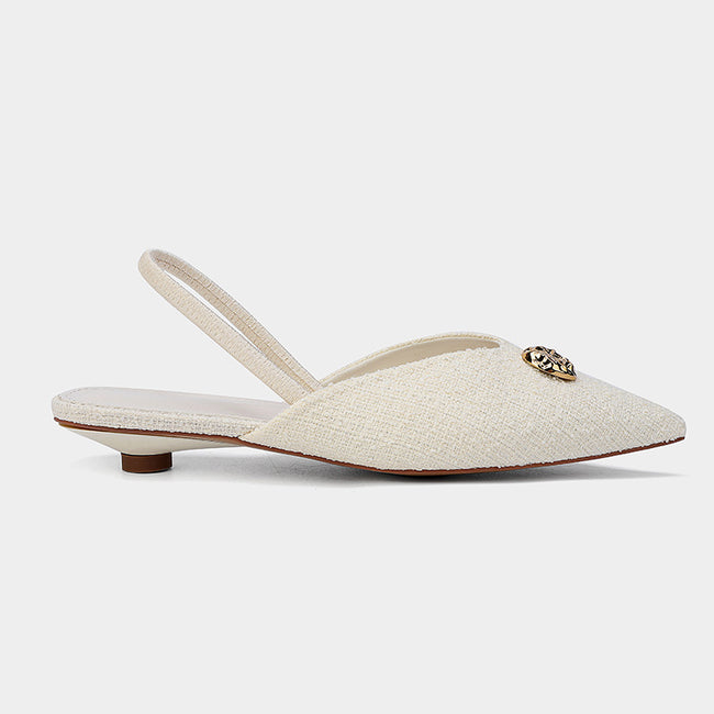 Pointed Toe Stiletto Sandals French Style Temperament Shallow Mouth Pumps Women Main Image