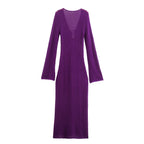 European And American Style Cutout Split Dress Women