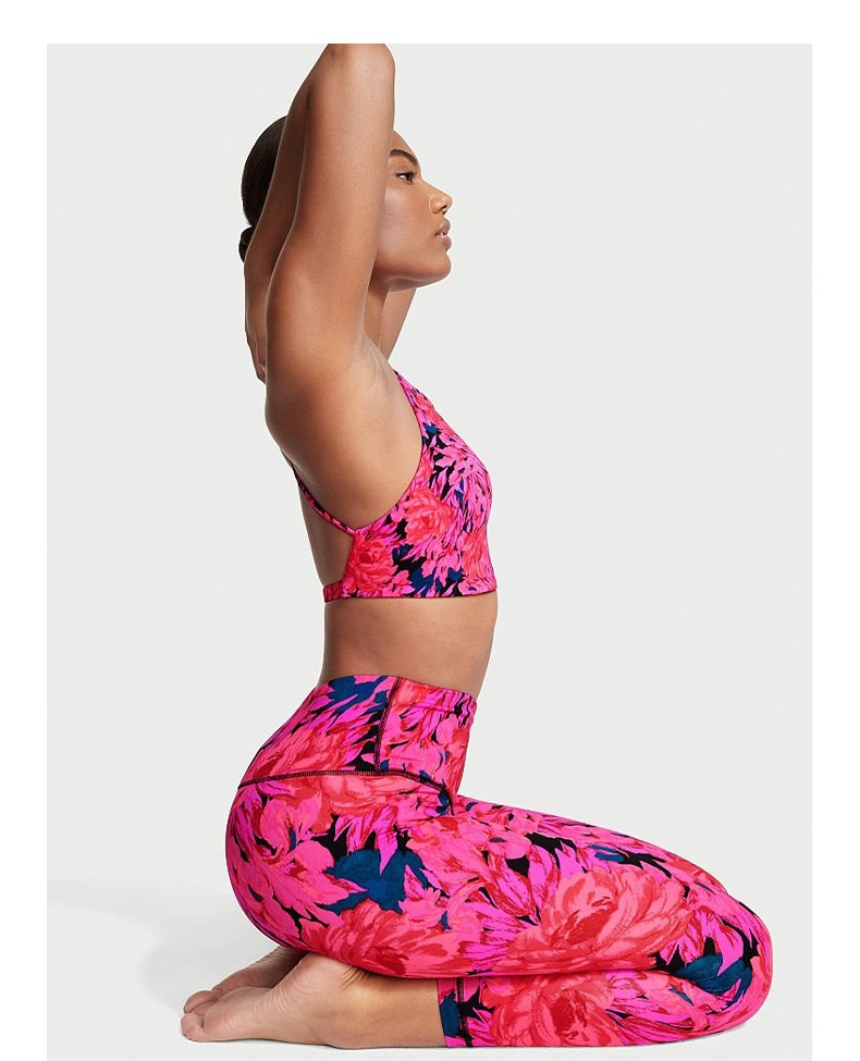 Colorful Printed Yoga Suit For Women With Tank Top And Chest Pad