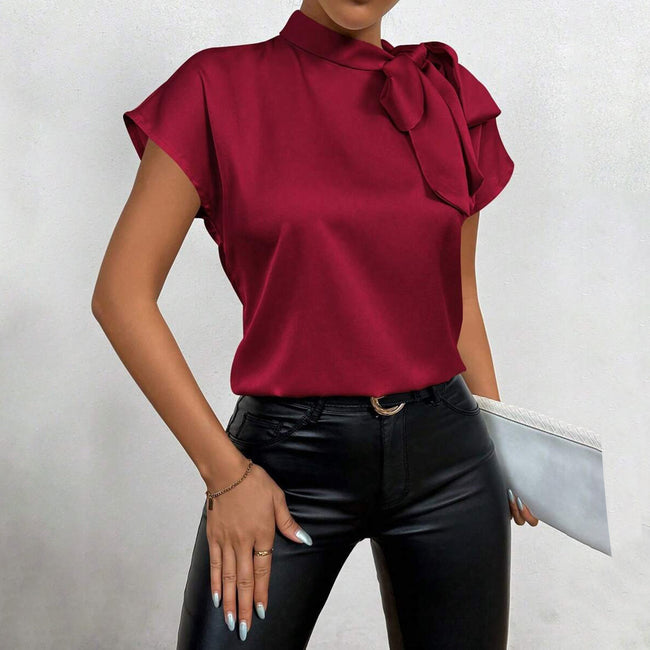 European And American Popular Satin Shirt For Women Hover Image