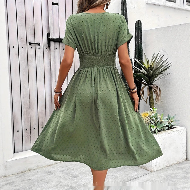 Women's Holiday Casual Solid Color Tunic Dress Main Image