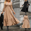 Women's Fashion Lantern Long Sleeve V-neck Dress