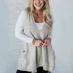 Casual Loose Knitted Sweater Vest For Women
