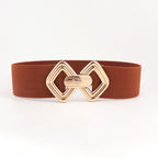 Elastic Waistband Women's Wide Waist Seal Decoration