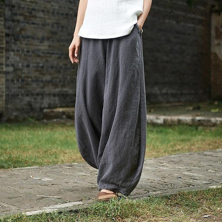 Tight Waist Plus Size Loose Trousers Women Casual Pants