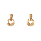 Luxury Hollow Round Moon Rose Gold Silver Color Drop Earrings For Women Micro-wax Inlay Natural Zircon Flower Bridal Wedding Daily Jewelry For Women