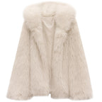 Short Texture Furry Coat Loose Temperament Lapel Cool Long Sleeve Fashion Women