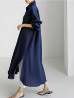 Women's Cardigan Cotton And Linen Half Sleeve Dress Women