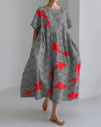 Women's Elegant Casual Printed Short Sleeve Dress