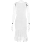 Summer Slim Skinny Sleeveless Dress For Women Fashion Party Club Dresses
