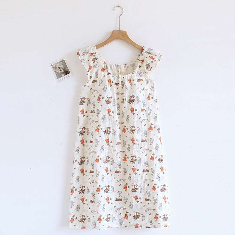 Womens Cotton Gauze Breast Pads Camisole Dress