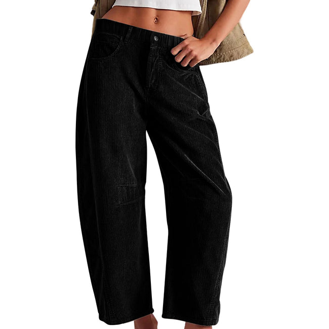 European And American Corduroy Loose Straight Trousers Women Main Image