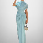 Elegant Figure-flattering Pleated Dress For Women