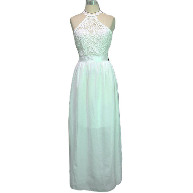 Sleeveless Halterneck Wedding Temperament Bridesmaid Dress Main Image