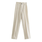All-match Slimming Straight High Waist Casual Trousers Women