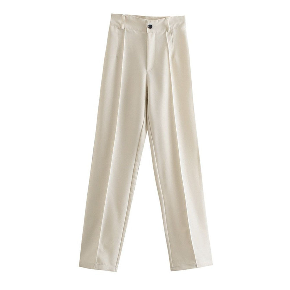 All-match Slimming Straight High Waist Casual Trousers Women