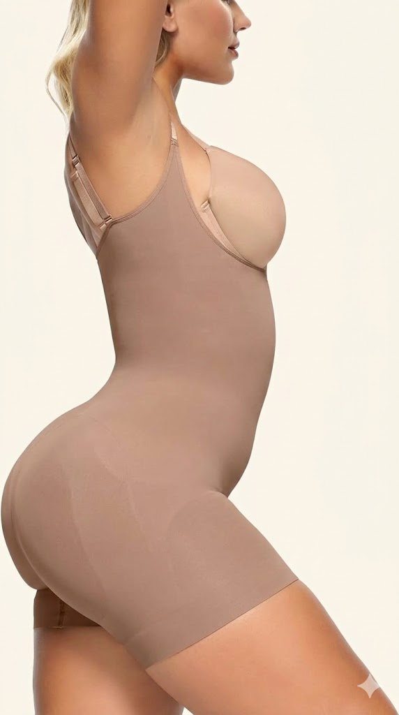 Open Bust Shapewear Tummy Control Bodysuits For Women Seamless Compression High Waisted Body Shaper Main Image