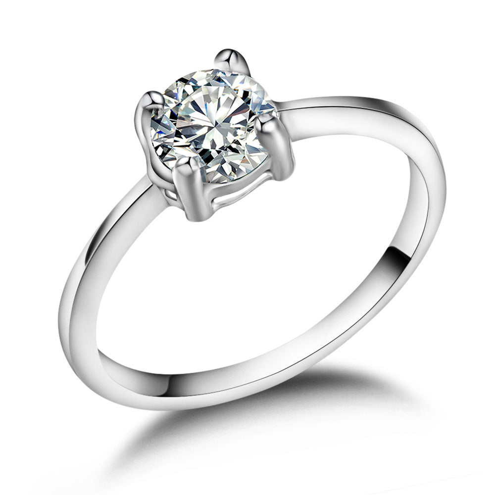 Couple Fashion Zircon Personality Wedding Rings