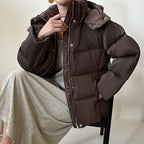 New Waist Belt Down Jacket Women's Waist Slimming Crumpled Thickened Slim Fit