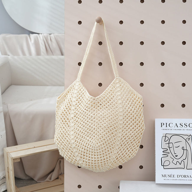 Hollow-out Knitted Tote Bag For Women Main Image