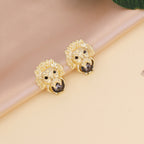 European And American Jewelry Personality Retro Punk Style Lion Head Earrings Women