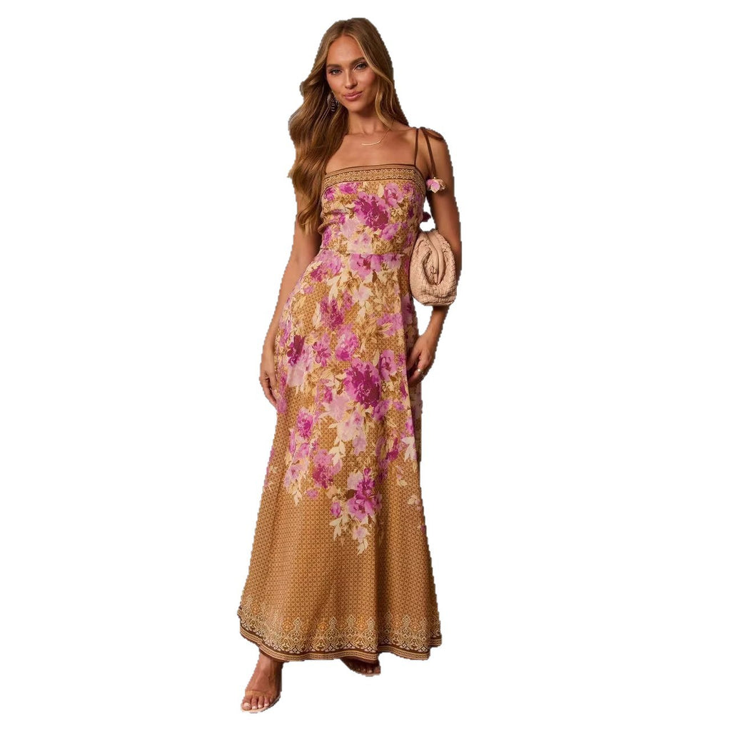 Printed Sexy Fashionable Strap Dress For Women