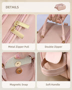 Travel Makeup Bag For Women, Large Capacity Cosmetic Organizer With Wide Opening, Waterproof Portable Toiletry Storage Bag For Easy Access