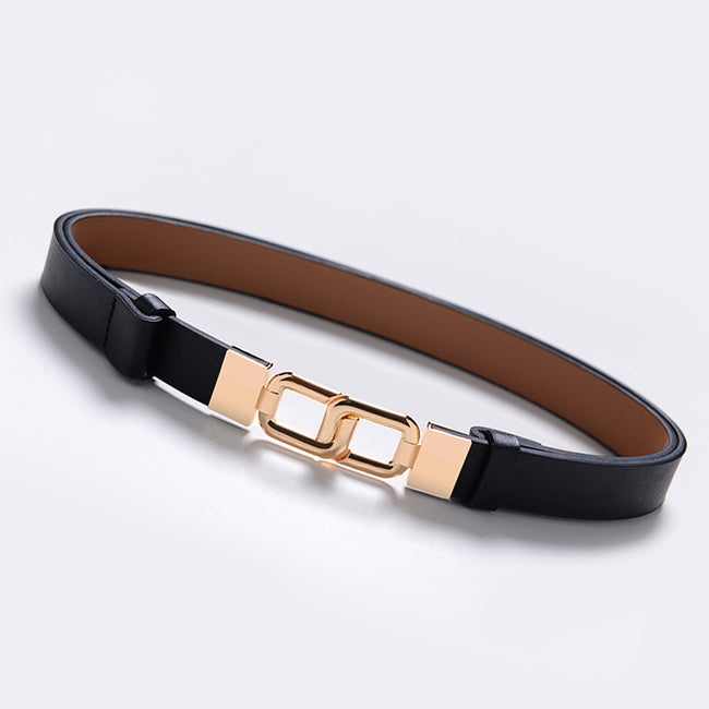 Women's Dress Sweater All-match PU Leather Belt Decoration Hover Image
