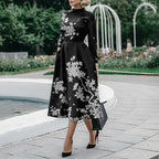 Women's Fashion Long Sleeve Slim Dress