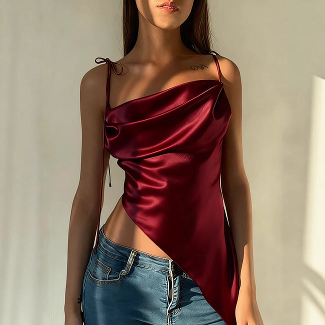 Womens Satin Slip Camisole Top For Outwear Hover Image
