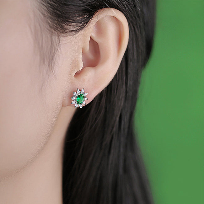 Women Minority Design Jewelry S925 Silver Stud Earrings Hover Image